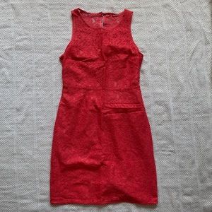 J. Crew Factory classic red eyelet lace dress